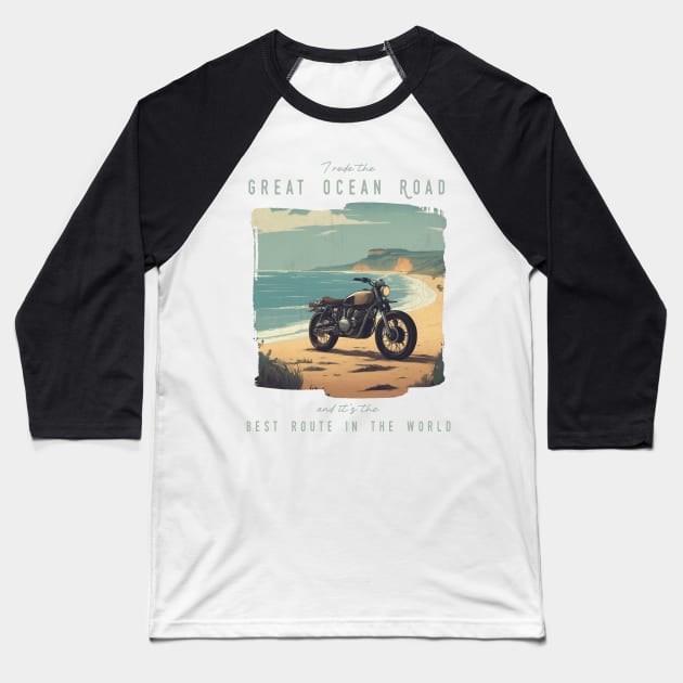 I rode the Great Ocean Road and it is the best motorcycle route in the world Baseball T-Shirt by Bikerkulture